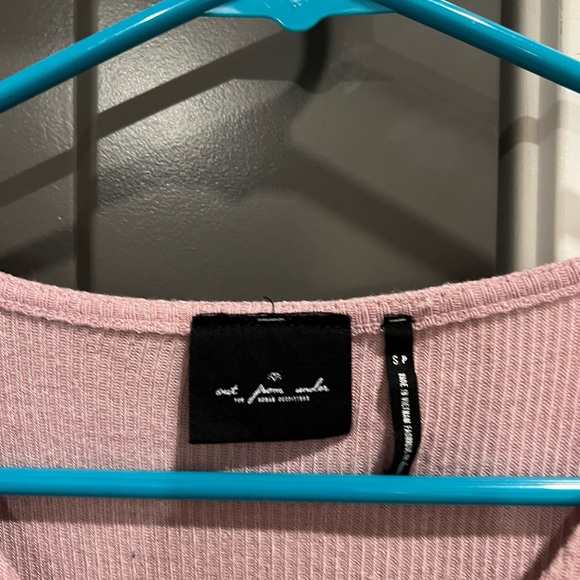 Urban Outfitters purple cinched front short sleeved shirt - Picture 2 of 3